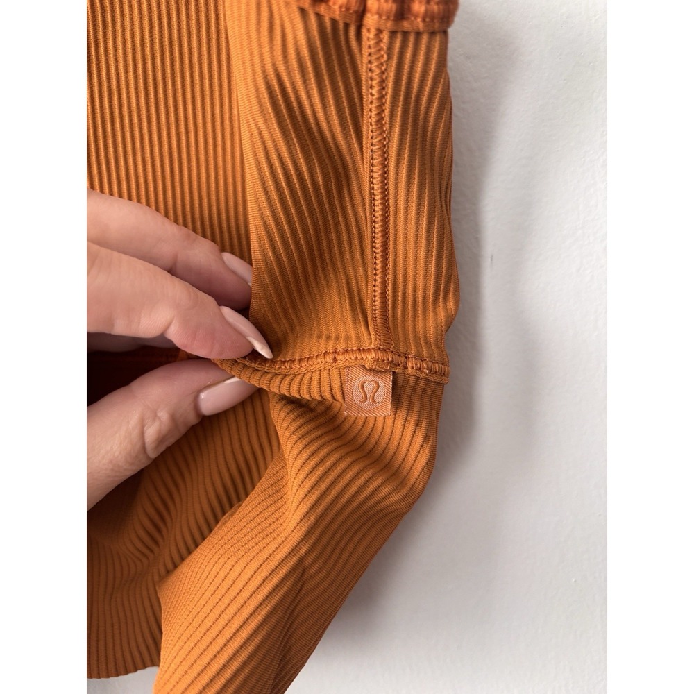 Lululemon Power Pivot Tank Top Rib Copper Butternut Brown Sz 8 Yoga Pilates - Picture 7 of 8